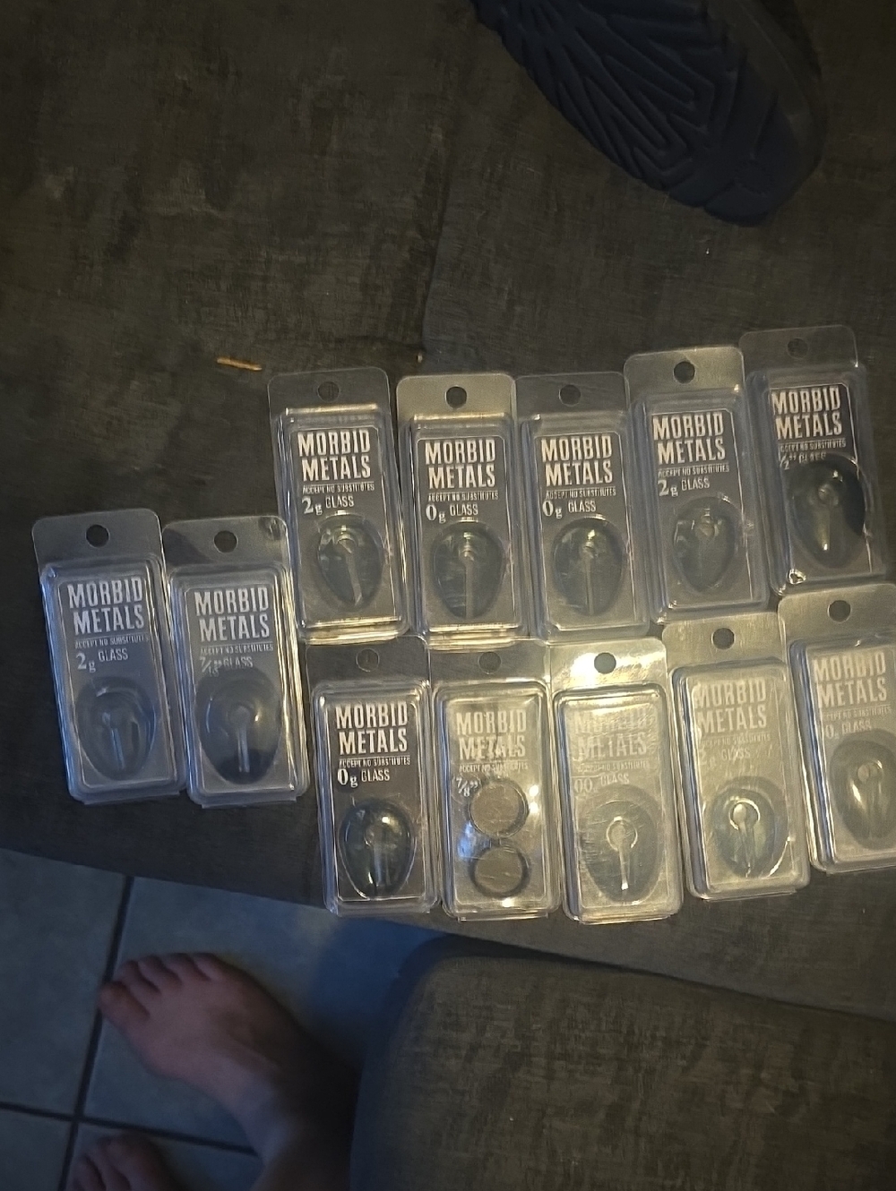 Morbid Metals Ear Weights - Black Packaging